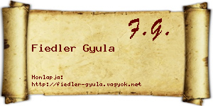 Fiedler Gyula névjegykártya